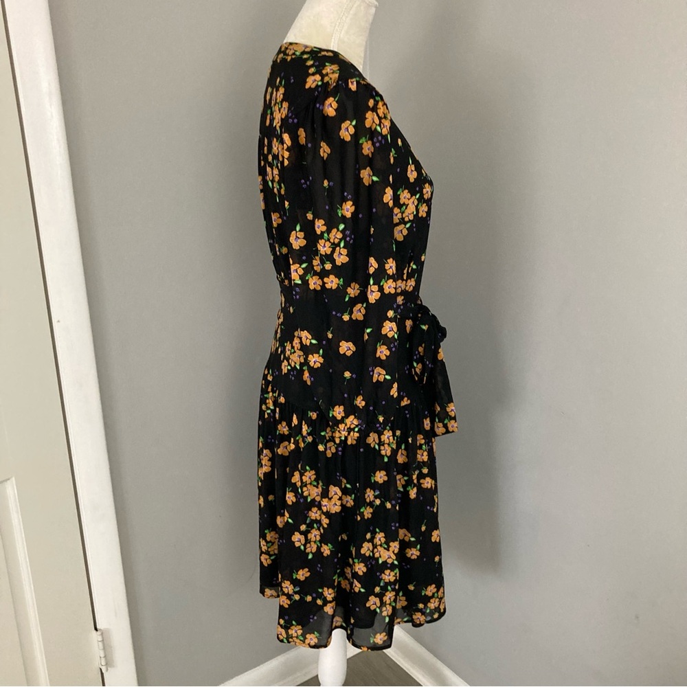 CAbi debut fiesta floral wrap dress romantic wedding guest spring summer size M - Picture 4 of 14